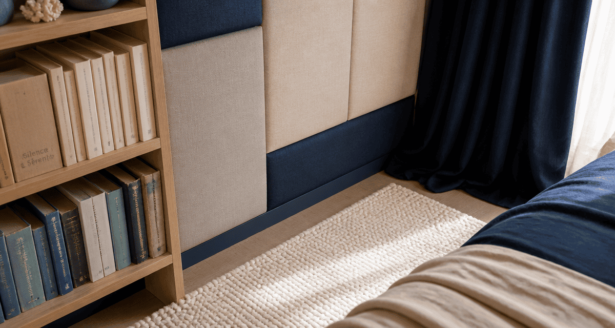 isolation phonique mur chambre sans travaux panneau tissu rideau