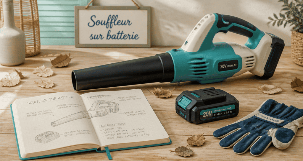 meilleur souffleur sur batterie table bois carnet technique