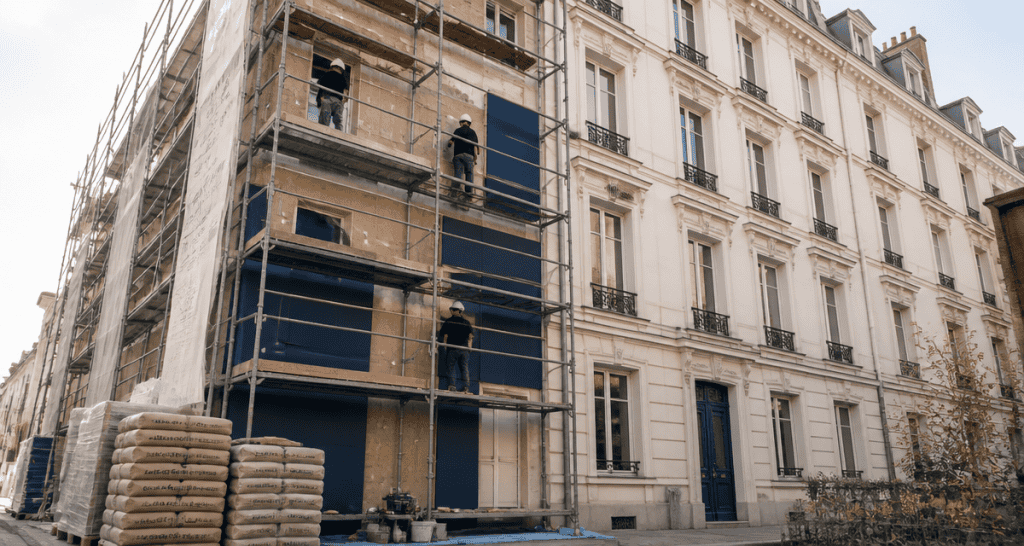 Obligation isolation extérieure immeuble ancien en rénovation