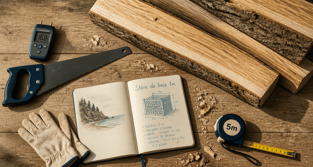 prix d un stere de bois en 1metre bûches chêne et outils