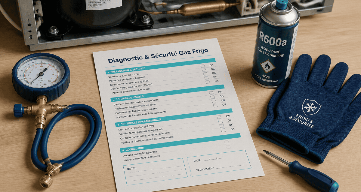 recharge en gaz frigo outils checklist sécurité
