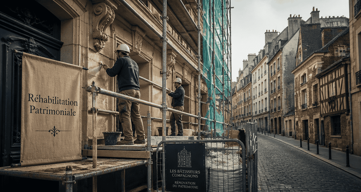 réhabilitation de bâtiments anciens Paris chantier façade