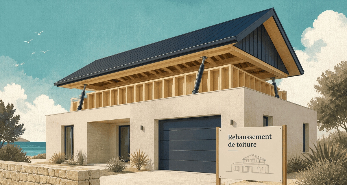 rehausser toiture maison ossature bois