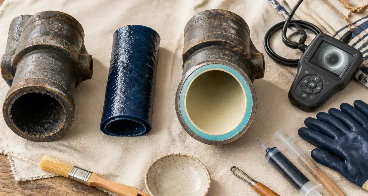 chemisage canalisations vue outils et coupe