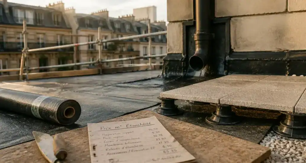 Étanchéité toit terrasse : prix au m2 et travaux de rénovation