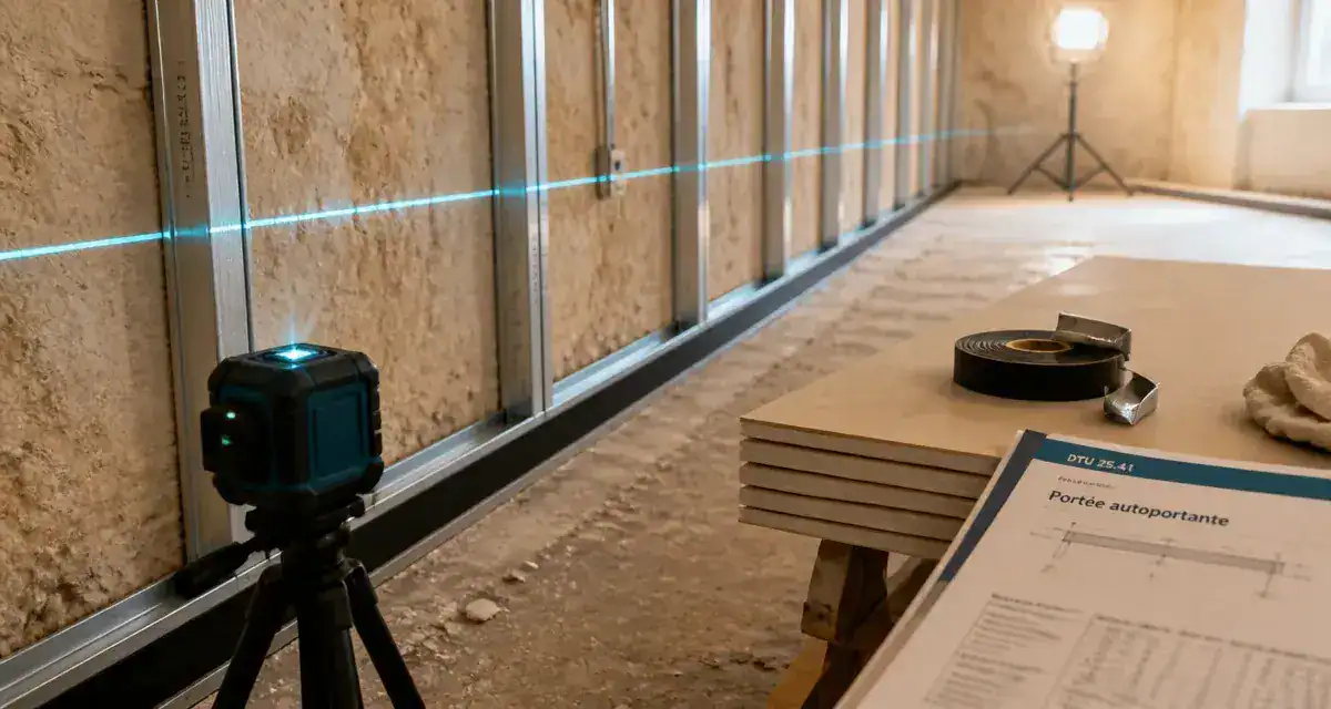 Plafond autoportant distance : portée maximale, sans affaissement