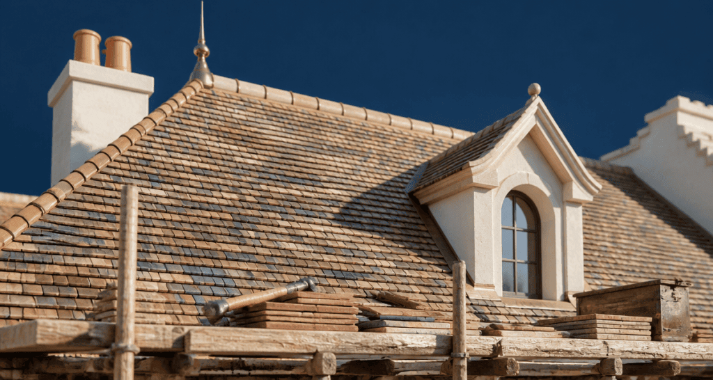 prix au m2 tuile plate sur toiture en tuiles plates