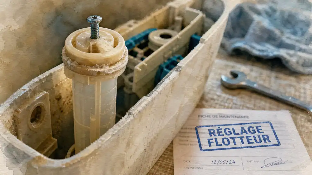Régler flotteur chasse d eau pour stopper fuite et gaspillage