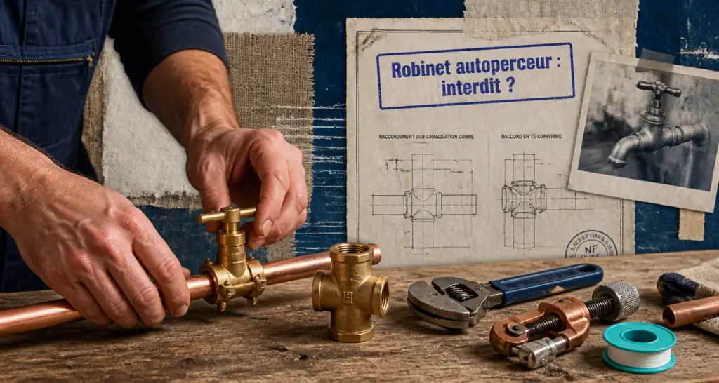robinet autoperceur interdit sur tuyau cuivre