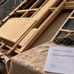 Sarking prix m2 : chantier isolation toiture extérieure, pose panneaux isolants