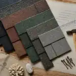 shingle toiture échantillons et outils