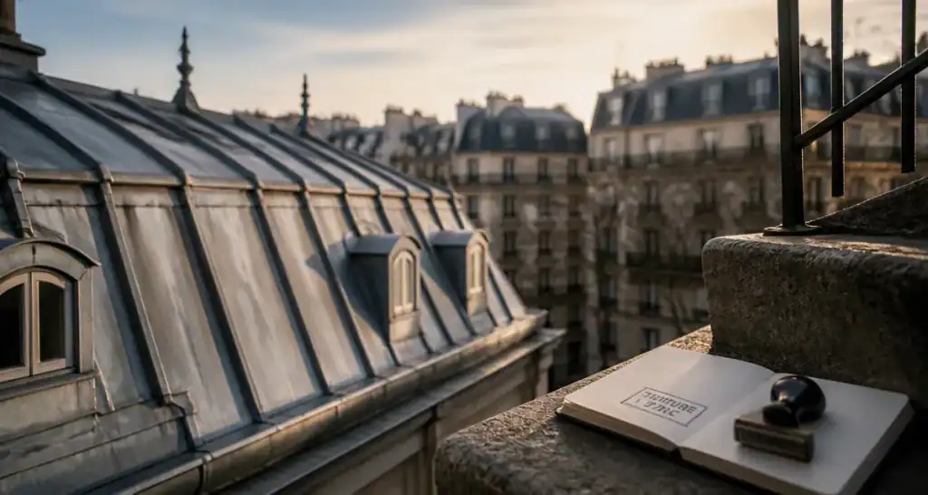 Toiture zinc paris : toit en zinc avec joints debout et patine
