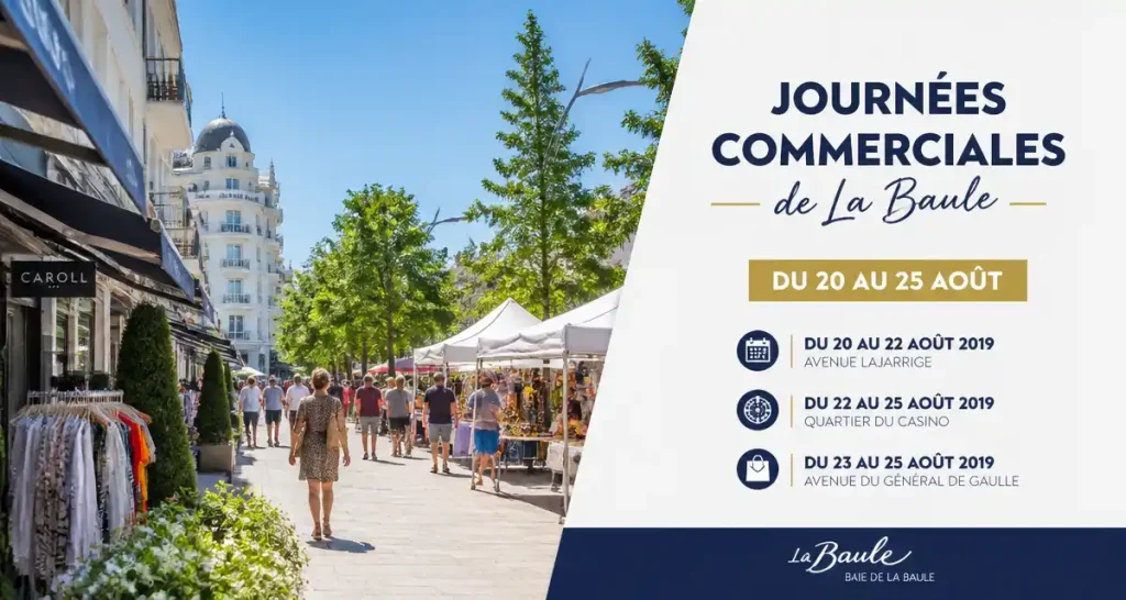 Journées commerciales de la baule, Sorties | Baie de la Baule