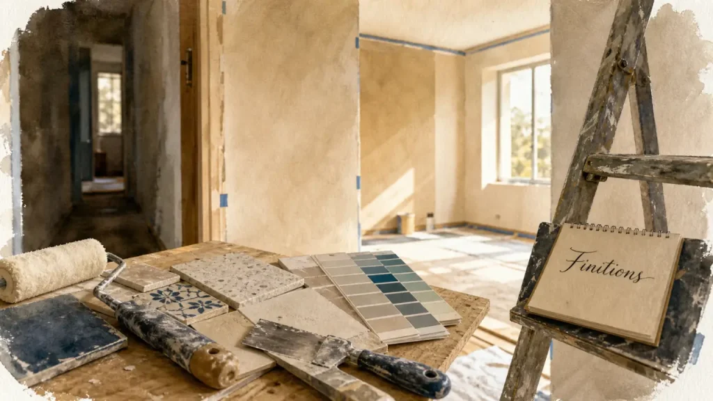 Construction rénovation finitions : l’ordre du chantier qui évite les reprises coûteuses