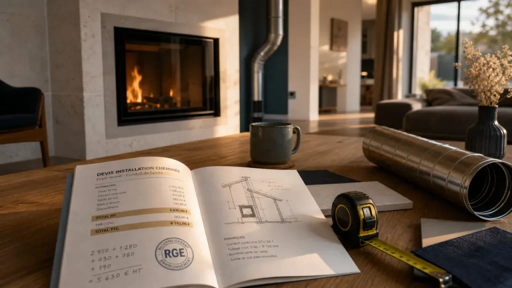 Devis pour cheminée : estimation des prix et installation