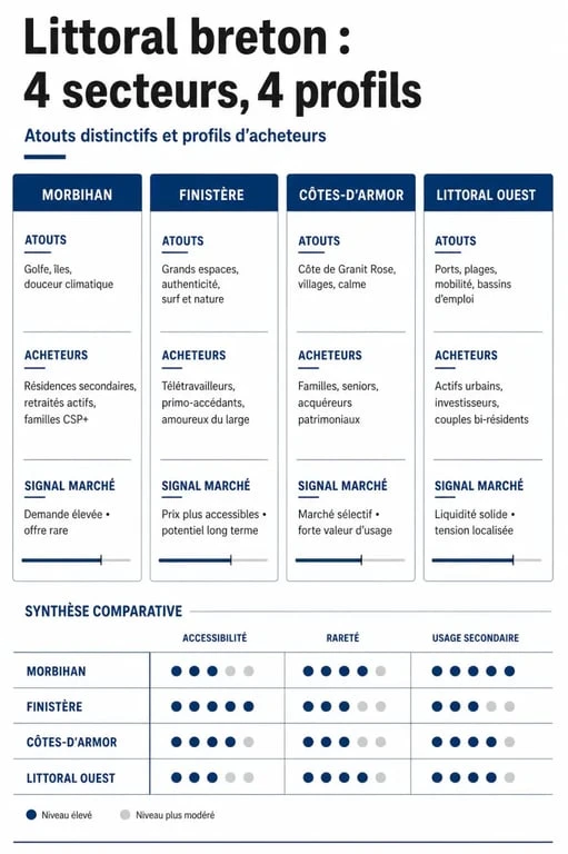 Comparatif des secteurs immobiliers pour l'achat d'une maison en bord de mer en Bretagne