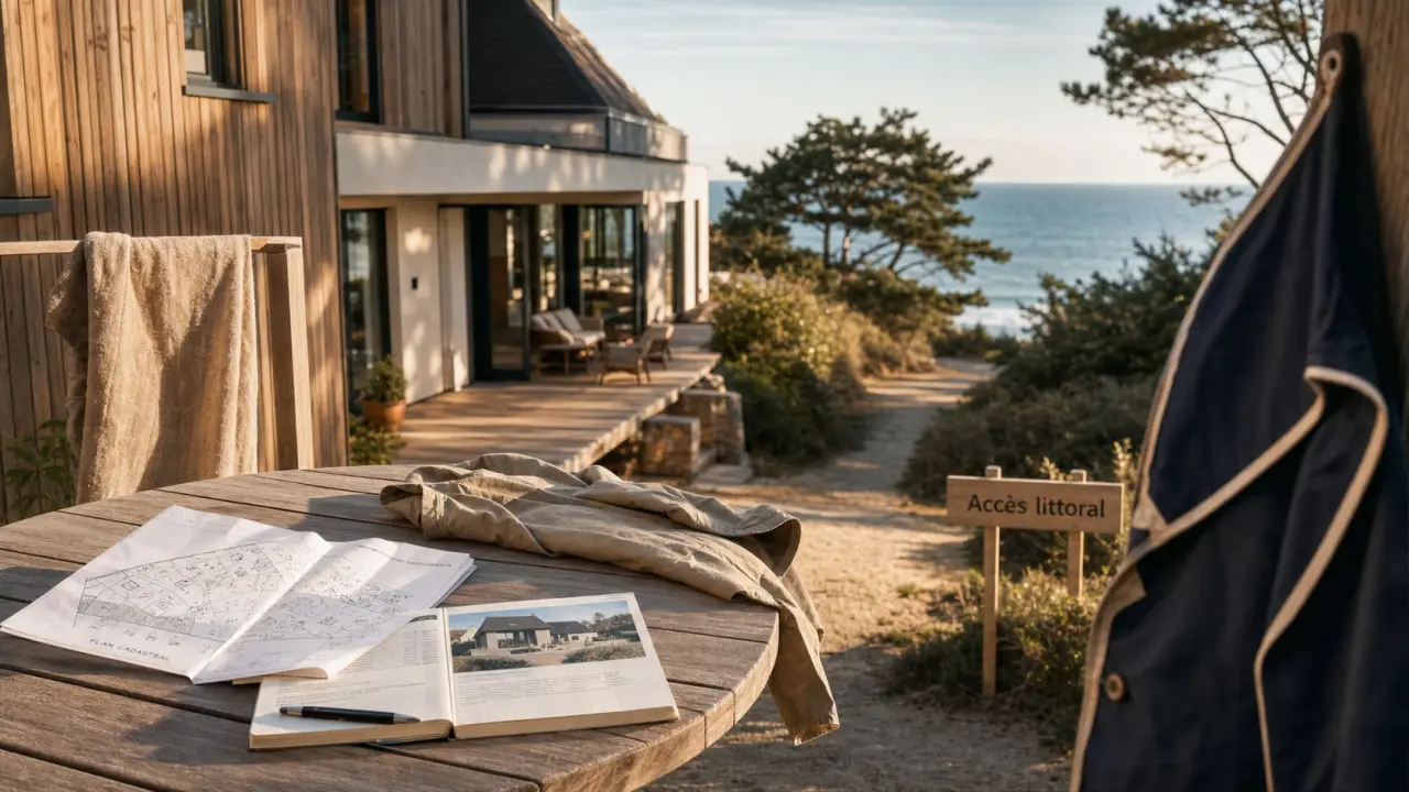 Maison en bord de mer en Bretagne avec vue mer et accès plage à pied.