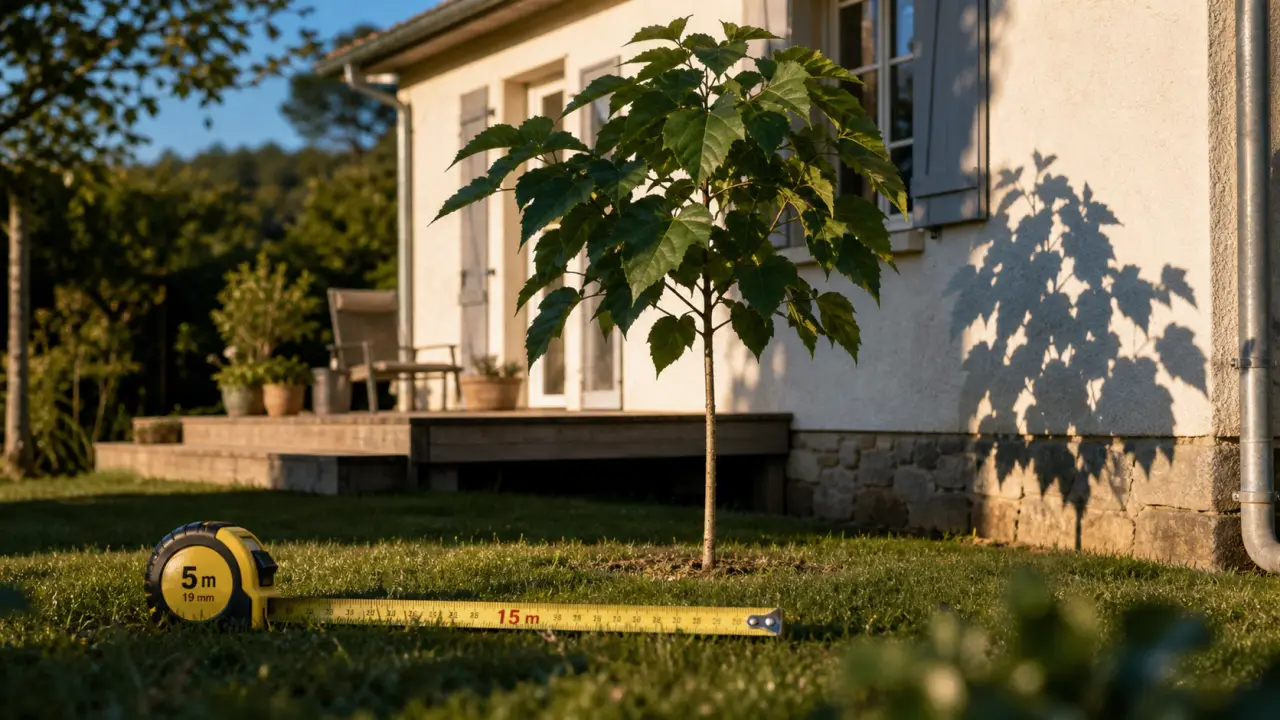 Paulownia distance maison : 5 m à 15 m, mesurer au jardin