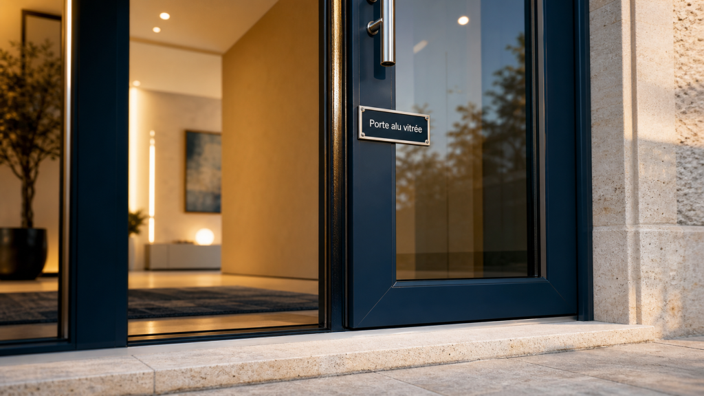 Porte d entrée alu vitrée : design, lumière et sécurité