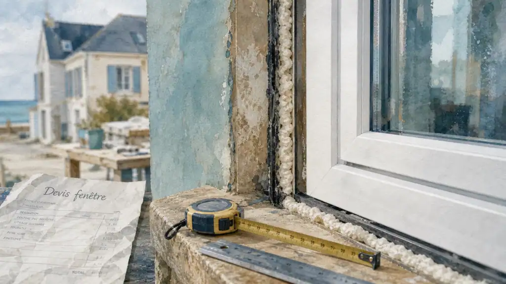 Prix remplacement fenetre : pose contre-fenêtre PVC, joints et mousse