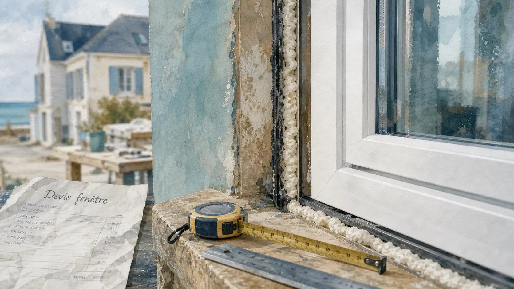 Prix remplacement fenetre : pose contre-fenêtre PVC, joints et mousse