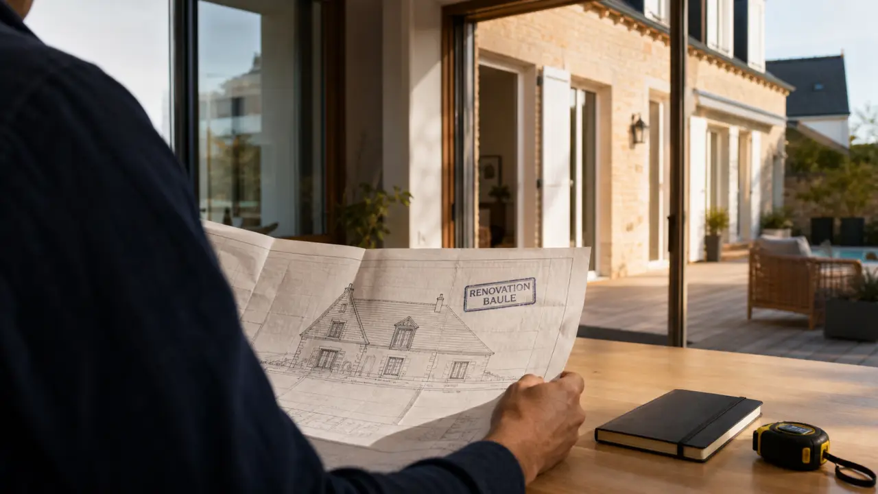 Architecte La Baule renovation : plan et contrôle de chantier