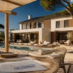 Maison d architecte la baule : terrasse en bois, piscine privée et brise-soleil