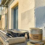 Peinture à la pliolite sur façade respirante, chantier extérieur