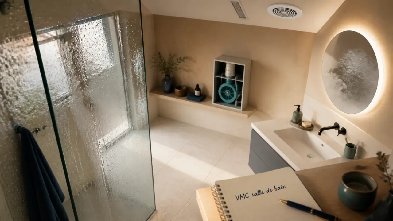 VMC pour salle de bain : bouche d’extraction et salle humide