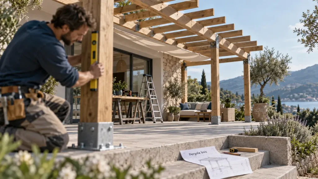 Construire une pergola en bois : 5 étapes pour une structure stable et durable