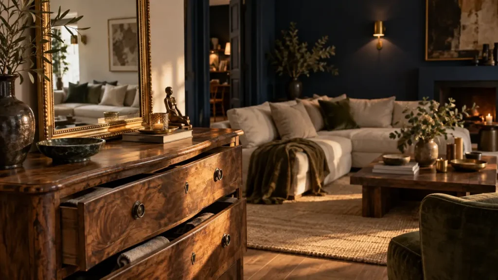 Déco de salon ancien et moderne : le contraste qui évite l’effet brocante