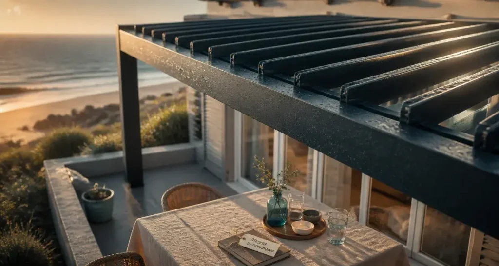 Pergola bioclimatique à La Baule : protéger sa terrasse des embruns et du vent