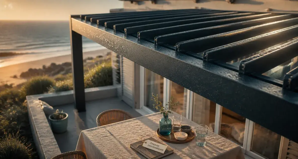 Pergola bioclimatique la baule : lames orientables contre le vent et les embruns