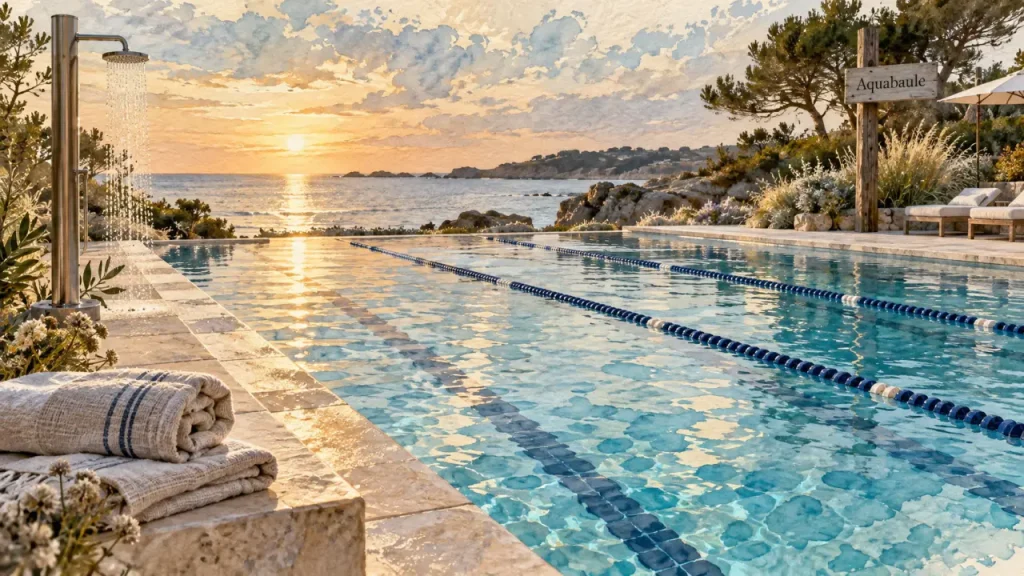 Piscine extérieure La Baule Aquabaule : bassin nordique en eau de mer toute l’année