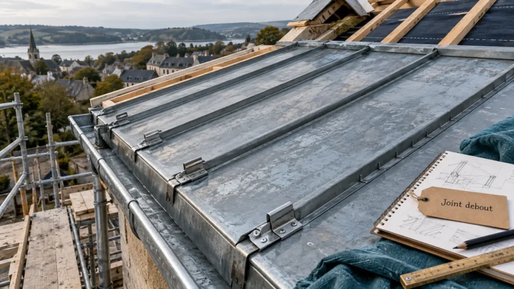 Toiture zinc à joint debout : les points techniques qui conditionnent la pose