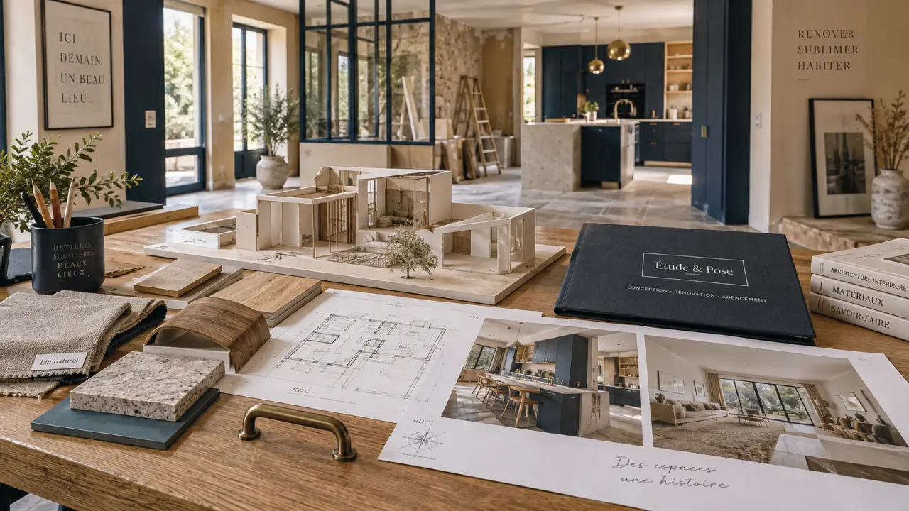 Aménagement intérieur golfe du morbihan : maquette et plans 3D pour la pose
