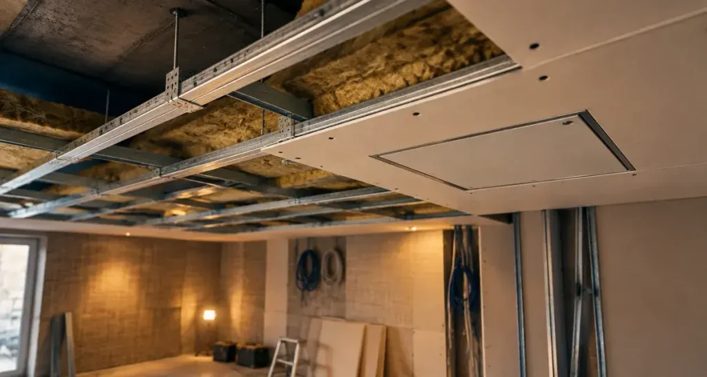 Faux plafond isolant : choisissez le bon système selon la hauteur et le bruit