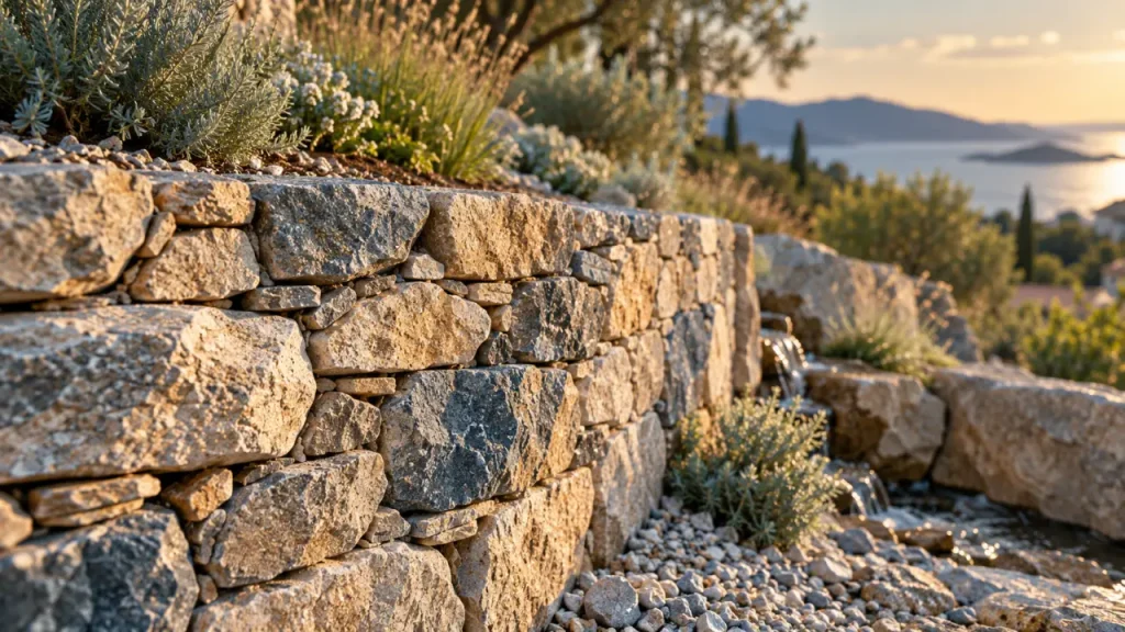 Mur en pierre sèche : retenir la terre sans bloquer l’eau