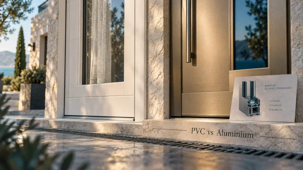 Porte en PVC ou en aluminium : choisissez selon l’isolation, les dimensions et l’usage